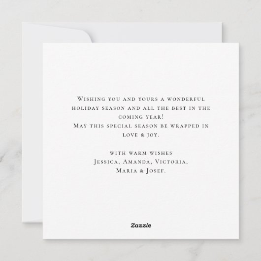 Neutrale minimalistische Boho kerstcompositie Feestdagenkaart (Achterkant)