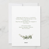 Neutrale minimalistische Boho kerstcompositie Feestdagenkaart (Achterkant)