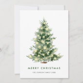 Neutrale minimalistische Boho kerstcompositie Feestdagenkaart (Voorkant)