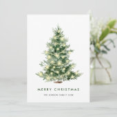 Neutrale minimalistische Boho kerstcompositie Feestdagenkaart (Staand voorkant)