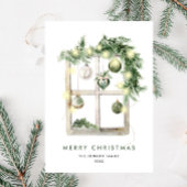 Neutrale minimalistische Boho kerstcompositie Feestdagenkaart