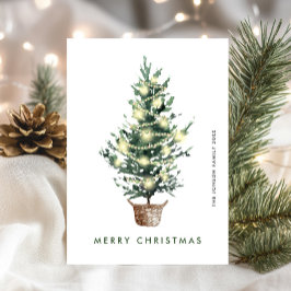 Neutrale minimalistische Boho kerstcompositie Feestdagenkaart