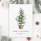 Neutrale minimalistische Boho kerstcompositie Feestdagenkaart