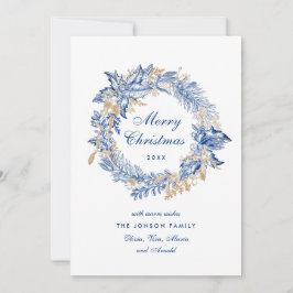 Neutrale minimalistische Boho kerstcompositie Feestdagenkaart