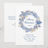 Neutrale minimalistische Boho kerstcompositie Feestdagenkaart (Voorkant / Achterkant)