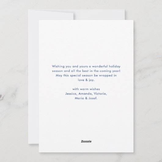 Neutrale minimalistische Boho kerstcompositie Feestdagenkaart (Achterkant)