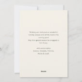 Neutrale minimalistische Boho kerstcompositie Feestdagenkaart (Achterkant)