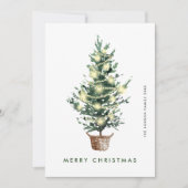 Neutrale minimalistische Boho kerstcompositie Feestdagenkaart (Voorkant)