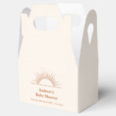 Neutrale Minimalistische Boho Zonnebabyfeestje Bedankdoosjes (Geopend)