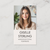 Neutrale Minimalistische Fotograaf Foto Sociale Me Visitekaartje (Voorkant)