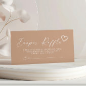 Neutrale minimalistische luierafdichtingsbehuizing informatiekaartje