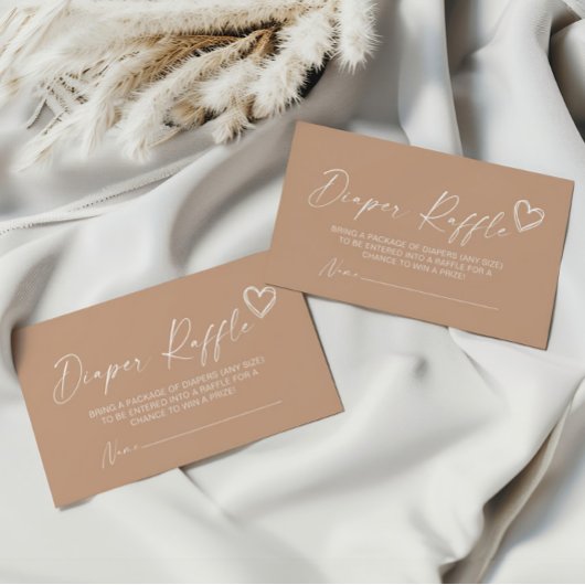 Neutrale minimalistische luierafdichtingsbehuizing informatiekaartje