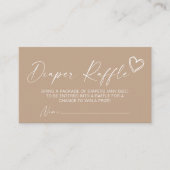 Neutrale minimalistische luierafdichtingsbehuizing informatiekaartje (Voorkant)