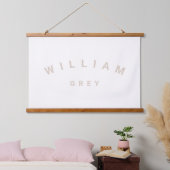 Neutrale minimalistische naam Nursery Decor Hangend Wandkleed (Slaapkamer)