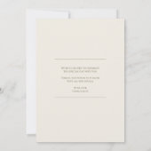 Neutrale minimalistische scriptnamen en grote trou kaart (Achterkant)