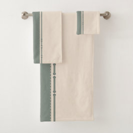Neutrale Minimalistische Strepen – Eenvoudig en St Bad Handdoek