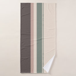 Neutrale Minimalistische Strepen – Eenvoudig en St Bad Handdoek