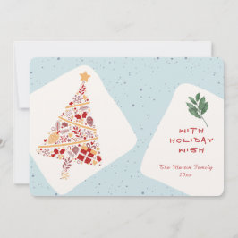 Neutrale minimalistische vakantiewens Kerst Kaart