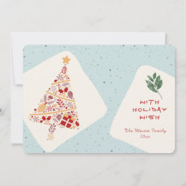 Neutrale minimalistische vakantiewens Kerst Kaart