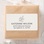 Neutrale minimalistische verzending voor kleine be etiket (Insitu)