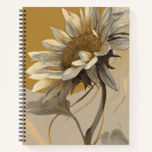 Neutrale Minimalistische Zonnebloem Omlijning