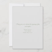 Neutrale Moderne Baby Shower Kaart (Achterkant)