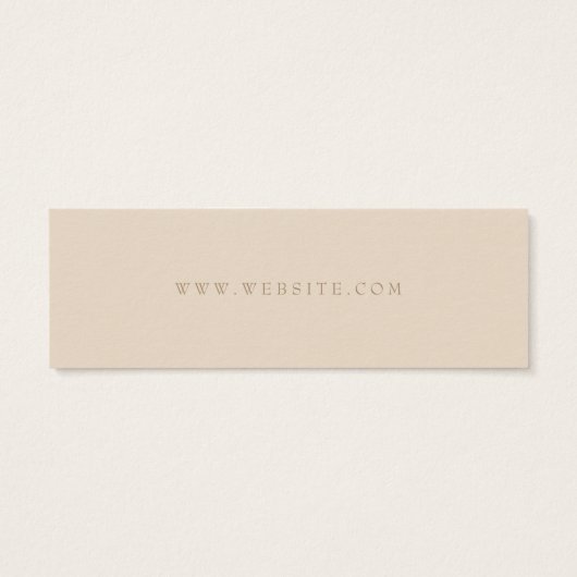 Neutrale Moderne Beige Business Hartelijk dank Mini Visitekaartjes (Achterkant)