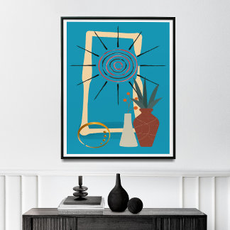 Neutrale moderne medicamenteuze thuisdecor, poster