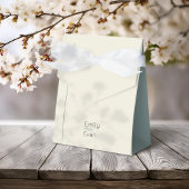 Neutrale moderne minimalistische bruiloft bedankdoosjes