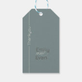 Neutrale moderne minimalistische bruiloft cadeaulabel (Achterkant)