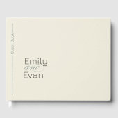 Neutrale moderne minimalistische bruiloft gastenboek (Voorkant)