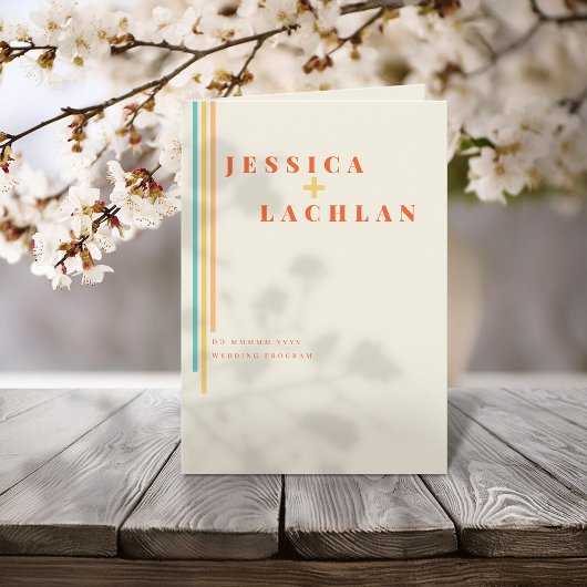 Neutrale moderne minimalistische bruiloft programma