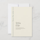 Neutrale moderne minimalistische bruiloft sparen d (Voorkant)