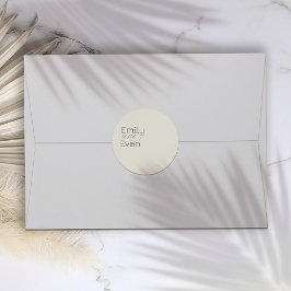 Neutrale moderne minimalistische bruiloft Sticker