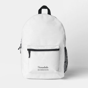 Neutrale Moderne Minimalistische Monogram Bedrukte Rugzak
