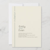 Neutrale Moderne Minimalistische Trouwdag Kaart (Voorkant)