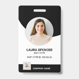 Neutrale moderne werknemer foto ID badge