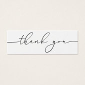 Neutrale moderne zwarte zakenkaart Hartelijk dank Mini Visitekaartjes (Voorkant)