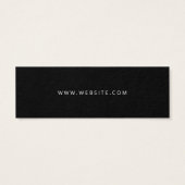 Neutrale moderne zwarte zakenkaart Hartelijk dank Mini Visitekaartjes (Achterkant)