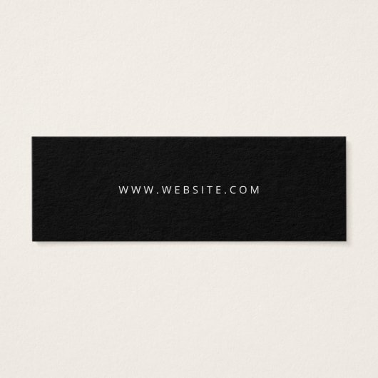 Neutrale moderne zwarte zakenkaart Hartelijk dank Mini Visitekaartjes (Achterkant)