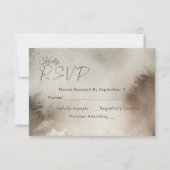Neutrale Moody RSVP-kaart etherische Waterverf RSVP Kaartje (Voorkant)