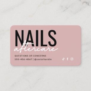 Neutrale nagels Aftercare Card Visitekaartje