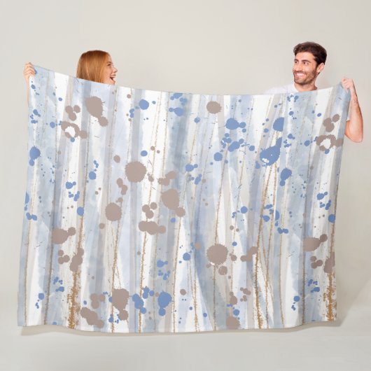 Neutrale natuur bos kleuren fleece deken (In situ)