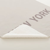Neutrale New York Simple Typography Gift Sherpa Deken (3/4)
