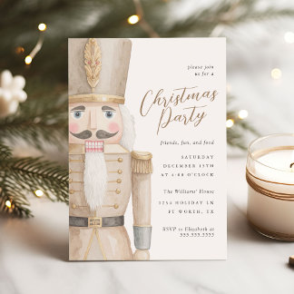 Neutrale Notenkraker Elegant Kerstfeest Kaart