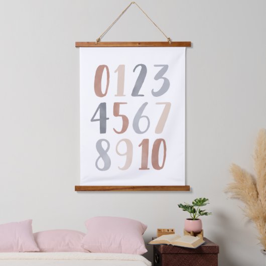 Neutrale nummers Boho Kinder Room Decor Hangend Wandkleed (Slaapkamer)