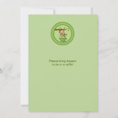 Neutrale one key Baby Shower Invitaties GROEN MM2 Kaart (Achterkant)