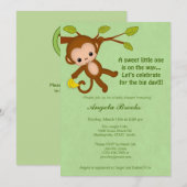 Neutrale one key Baby Shower Invitaties GROEN MM2 Kaart (Voorkant / Achterkant)