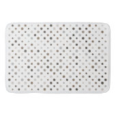 Neutrale onregelmatige polka stippen badmat (Voorkant)