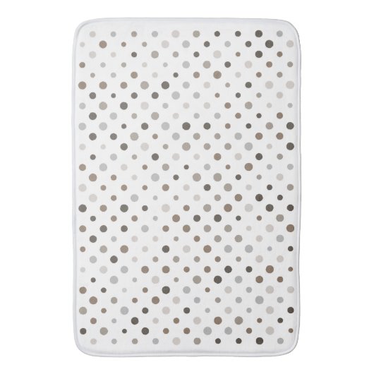 Neutrale onregelmatige polka stippen badmat (Voorkant Verticaal)